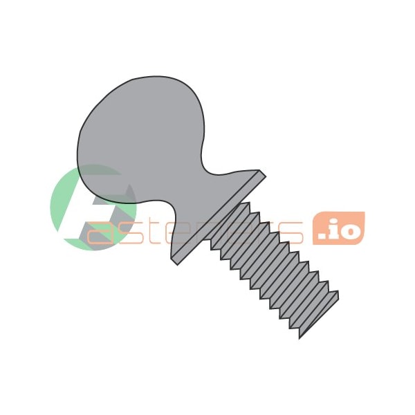 Newport Fasteners Thumb Screw, 1/4"-20 Thread Size, Spade, Plain Steel, 0.57 in Head Ht, 2-1/2 in Lg, 500 PK 849438 - main